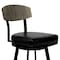 Armen Living Frisco 30" Bar Height Barstool in Matte Black Finish with Black Faux Leather and Gray Walnut LCFRBAGWVB30 - alternate 2